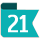 twenty one number icon