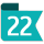 twenty two number icon