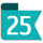 twenty five number icon
