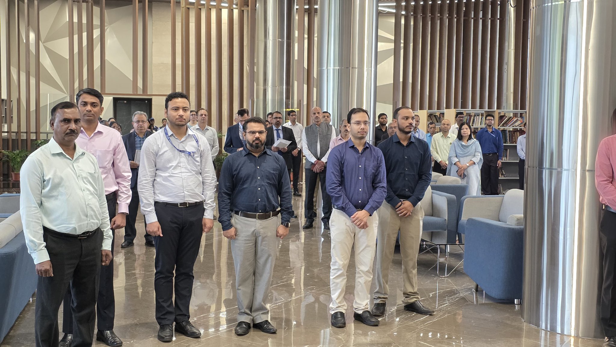 To mark 150 years of India’s National Song “Vande Mataram”, ECGC Officials participated in mass singing of the song on 07/11/2025 at ECGC Bhawan, Mumbai.