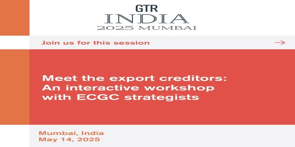 Shri Subir Das, ED, ECGC Ltd. and Shri Abhishek Jain, GM, ECGC Ltd., will be discussing ECGC’s evolving strategy for bank and exporter coverage schemes at GTRIndia at Mumbai on May 14, 2025.