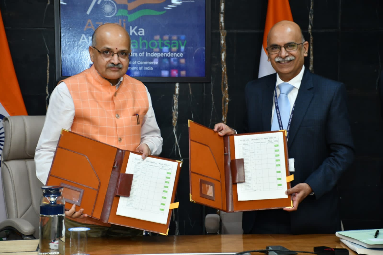 Image for Signing of MOU for FY 2022-23 between Government of India and ECGC Ltd.