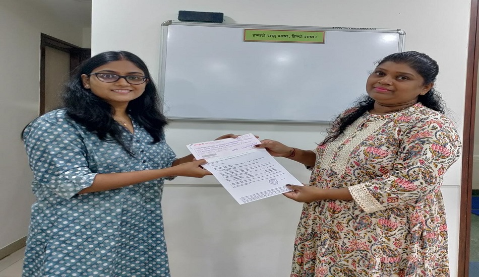 Image for Rajkot Branch presented a claim cheque of Rs 21,84,612/- to one of its policy holders M/s Shubh International, Rajkot.