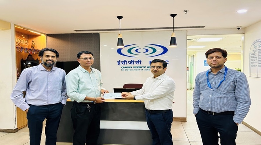 Image for Claim cheque handover event to SIDRA HOMESTYLES PVT LTD, Noida.