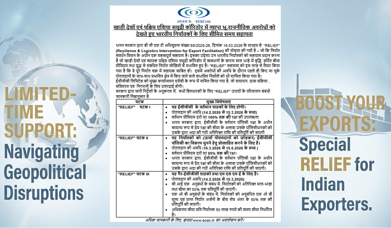 खाड़ी और पश्चिम एशिया में भू-राजनीतिक उथल-पुथल के मद्देनजर भारतीय निर्यातकों के लिए सीमित समय के लिए सहायता